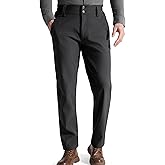 FREE SOLDIER Men's Warm Windproof Winter Fleece Lined Pants Hiking Expandable-Waist Softshell Snow Ski Pants