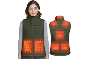KOVNLO Heated Vest Women, (Battery Pack Not Included) Smart Controller With Lights-out, Electric Warming Heated Jackets