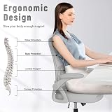 naspaluro Ergonomic Office Chair with 90° Flip-up Armrests Grey 50x50x92 cm view 2