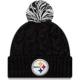 New Era Women's NFL Official Cozy Cable Knit Cuff Pom Beanie Hat
