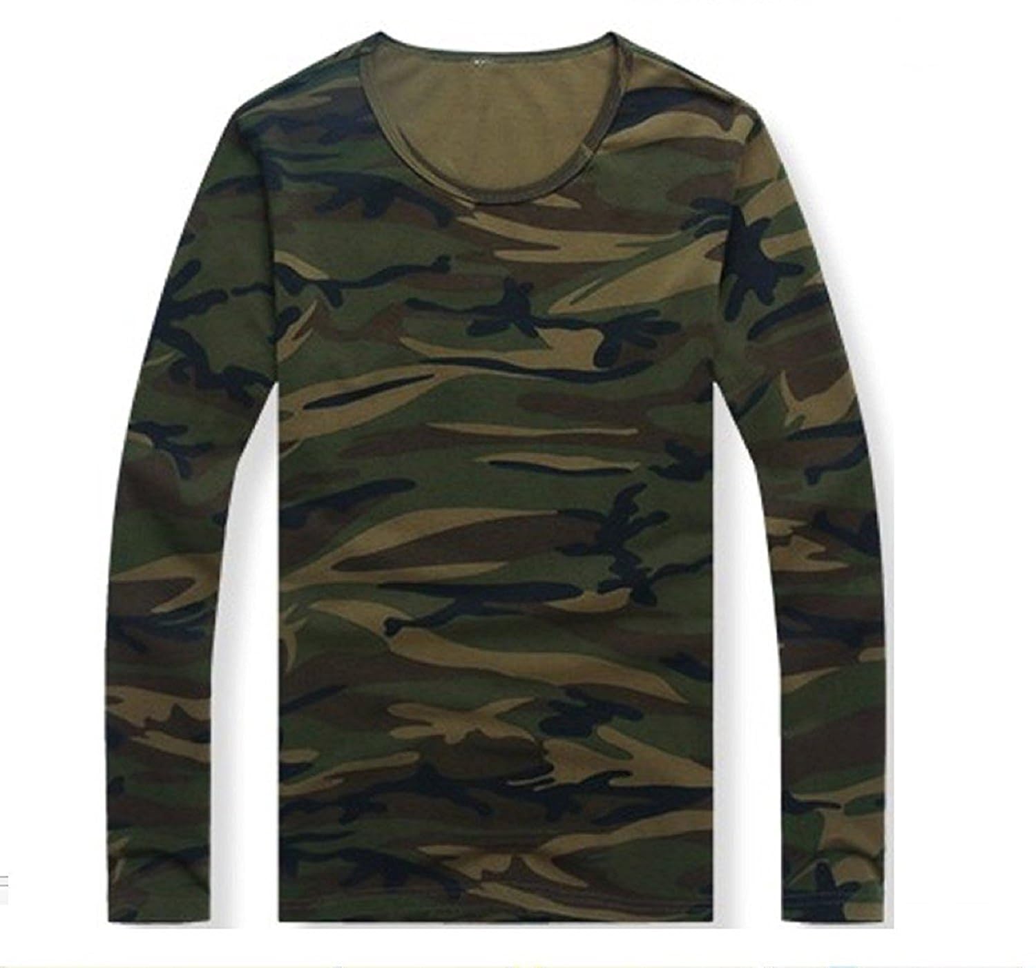 lionroar men's army round neck full sleeve camouflage t- shirt