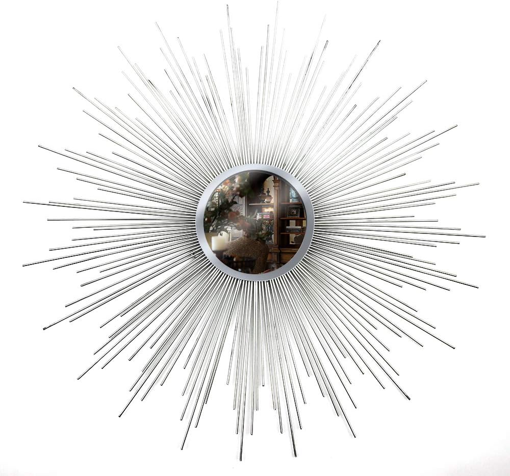 Digibig Starburst Mirror Wall Décor, Decorative Wall Mounted Mirror with Sunburst Shape for Home, Living Room(GL18023)