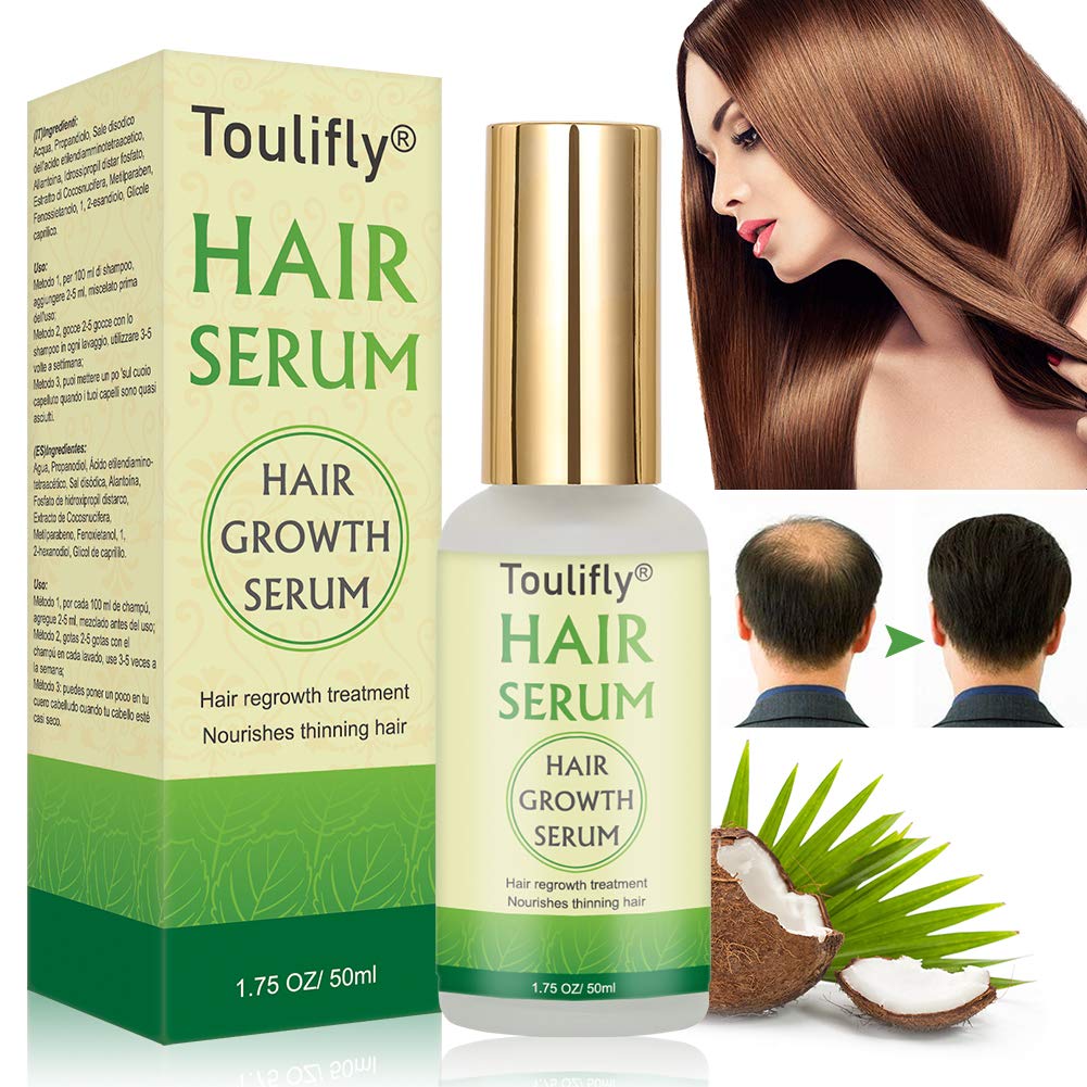 Hair Growth Serum, Hair Loss and Hair Thinning Treatment, Stops Hair Loss, Natural Herbal Essence, Thinning, Balding, Repairs Hair Follicles, Promotes Thicker, Stronger Hair and New Hair Growth(50ml) : Beauty