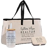 VANESSA ROSELLA Personalized Realtor Business Cotton Canvas Tote Bag Custom Swag Real Estate Agent Bulk Gift