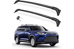 Autekcomma Heavy Duty Black Upgraded Roof Rack Crossbar Compatible for Toyota Grand Highlander Lexus TX 2024up All Grades.Max 260lb Loading Capacity with Metal Lockable Anti -Theft Locking Mechanism
