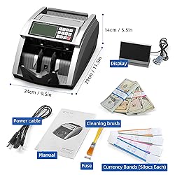 PONNOR Money Counter Machine with Value Bill