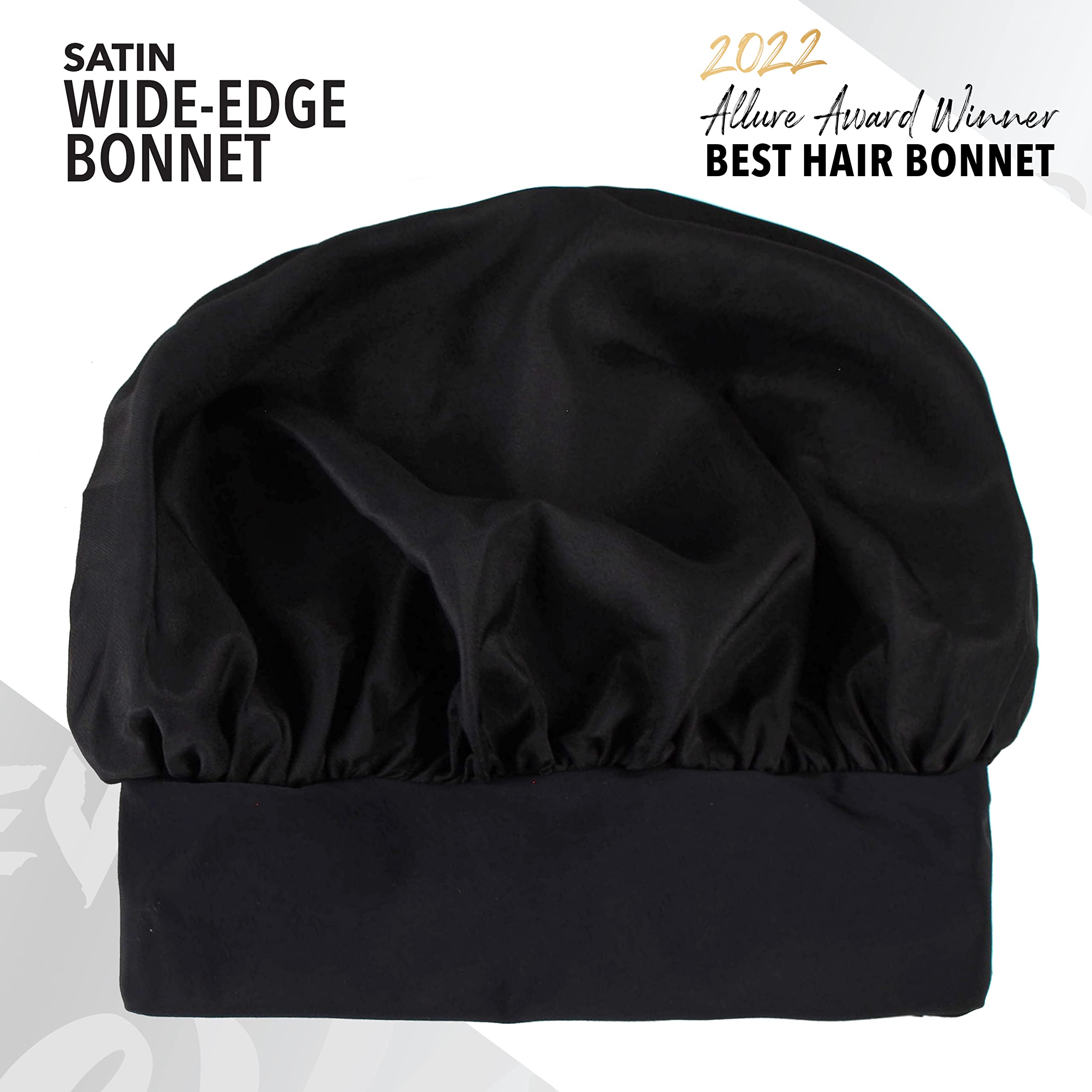 Evolve Satin Wide Edge Bonnet Black