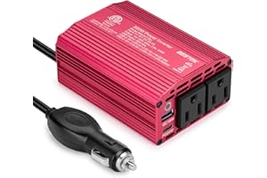 BESTEK 300W Car Power Inverter with 20W PD USB C and QC3.0 Quick Charging, DC 12V to 110V AC Car Plug Adapter Outlet Converte