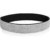 elastic rhinestone belt