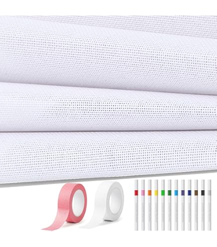 Amazon.com: Zweigart Orange Line Blank MonoDeluxe 13-Mesh White