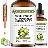 Purever Soursop Graviola Liquid Drop for Cell Support & Regeneration, Immune System and Gut Health Support, Soursop Bitters Liquid, Herbal Goodness, Sugar/Gluten Free, Natural Flavor, 2 Fl Oz
