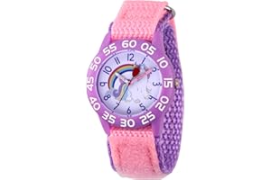 EWATCHFACTORY Red Balloon Kids' Plastic Time Teacher Analog Quartz Nylon Strap Watch