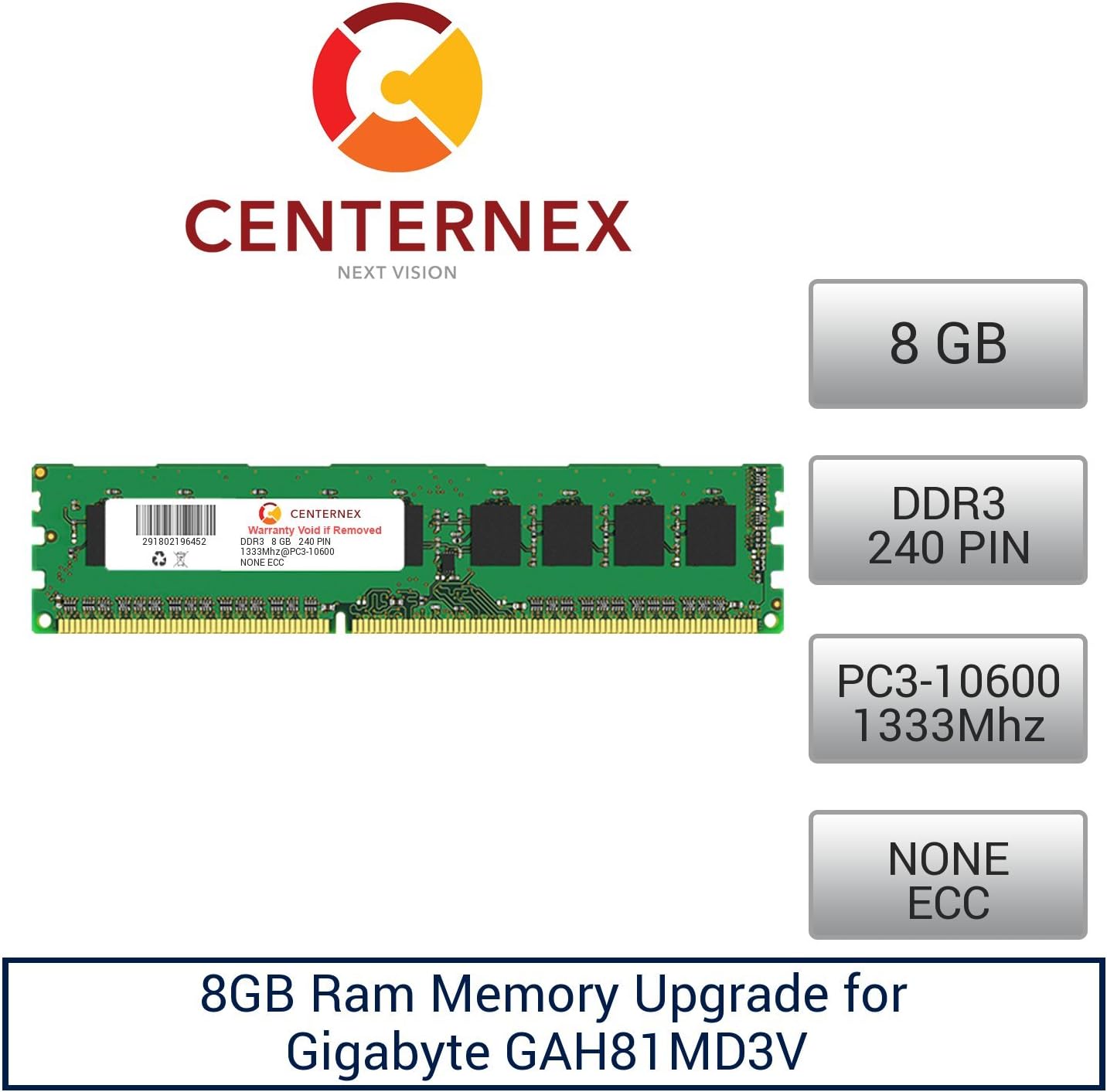 8gb Ram Memory For Gigabyte Gah81md3v Ddr Nonecc Motherboard Memory Upgrade By Us Seller Amazon Co Uk Computers Accessories