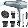 Harlier Ionic Salon Hair Dryer, Professional Blow Dryer 2200W AC Motor Fast Drying With 2 Speed, 3 Heat Setting, Cool Button, With Diffuser, Curly Care Hairdryer Blowdryer For Women Men