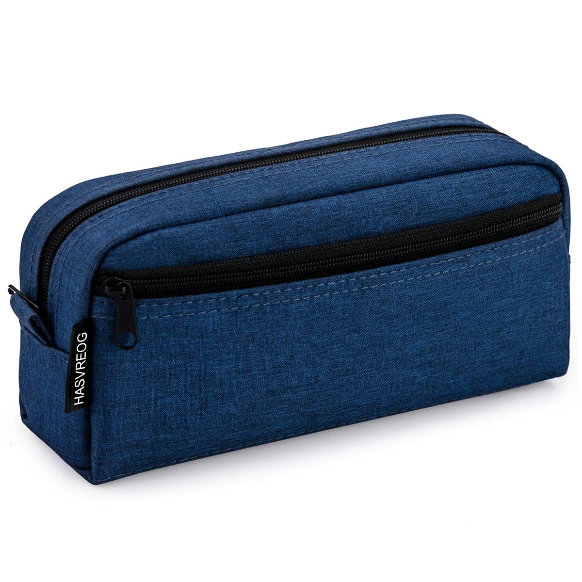 HASVREOG Big Capacity Pencil Case Large Capacity Pen Bag for Students Stationery Pouch Pencil Box Desk Organizer with Smooth Zipper Portable Pencil Pouch for School Office Supplies(Blue)