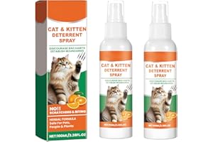 Roseye Cat Deterrent Spray for Indoor Use - Gentle & Effective Spray to Discourage Scratching & Marking, Natural Boundary Aid for Furniture & Plants, 100ML/3.38oz/2-Pack