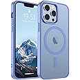 SUPFINE Magnetic for iPhone 13 Pro Case (Compatible with MagSafe) (Military Grade Drop Protection) Slim Translucent Matte Shockproof with Anti-Fingerprint Phone Case,Blue Purple