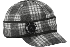 Stormy Kromer Button Up Cap - Decorative Wool Hat with Earflap, Cold Weather Gear, Warm