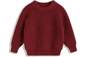 YOUNGER STAR Toddler Baby Girls Boys Knit Sweater Pullover Long Sleeve Sweatshirt Fall Winter Clothes
