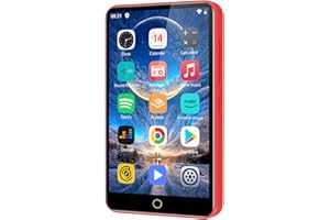 ZAQE 80GB MP3 Player with Bluetooth and WiFi, 4.0" Full Touchscreen Mp4 Mp3 Player with Spotify, Audible, Amazon Music, Android Music Player with Speaker, FM Radio, E-Book, Up to 512 GB (Red)
