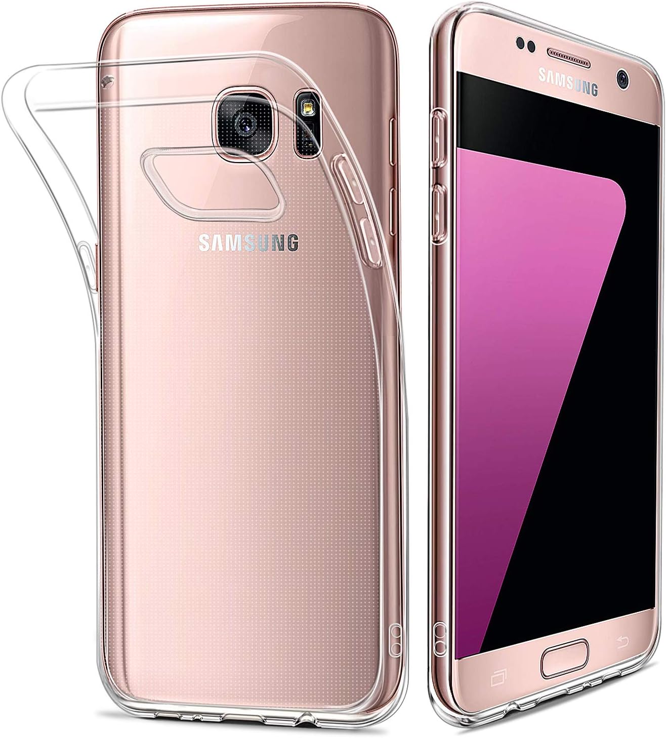 HOOMIL Silicone Clear Case for Samsung Galaxy S7 Case, Transparent Phone Cover for Samsung Galaxy S7 Case, HD3042