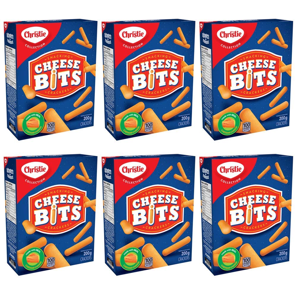 Christie Cheese Bits Snacking Crackers 200g/7oz, 6Pack {Imported from Canada}