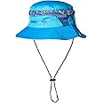 Baby Sun Hat Toddler Sun Hat Kids Breathable Bucket Sun Protection Hat | Adjustable, Stay-on Chin-Strap, Summer Play (Blue, 2-4 Years (20.5"))