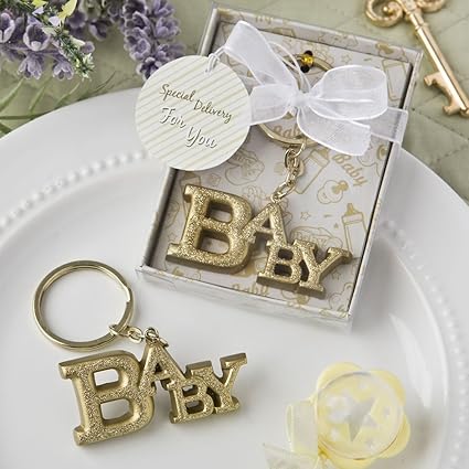Amazon Com Luxurious Gold Baby Themed Key Chain Baby Shower Favors Amazon Com Luxurious Gold Baby Themed Key Chain Baby Shower Favors