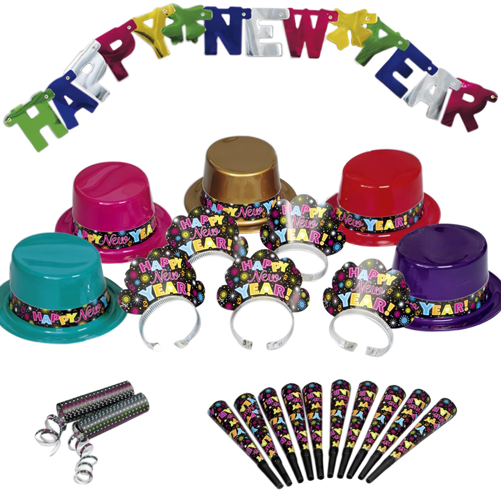 Unique Party 15490 - New Years Party Kit for 10