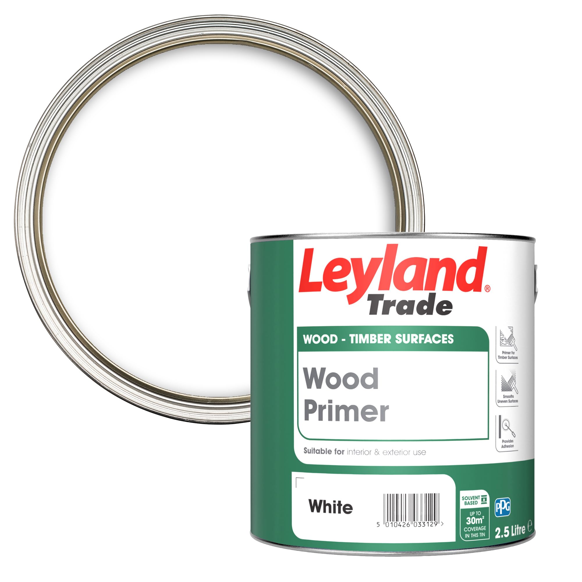 Leyland Trade Wood Primer - White 2.5L