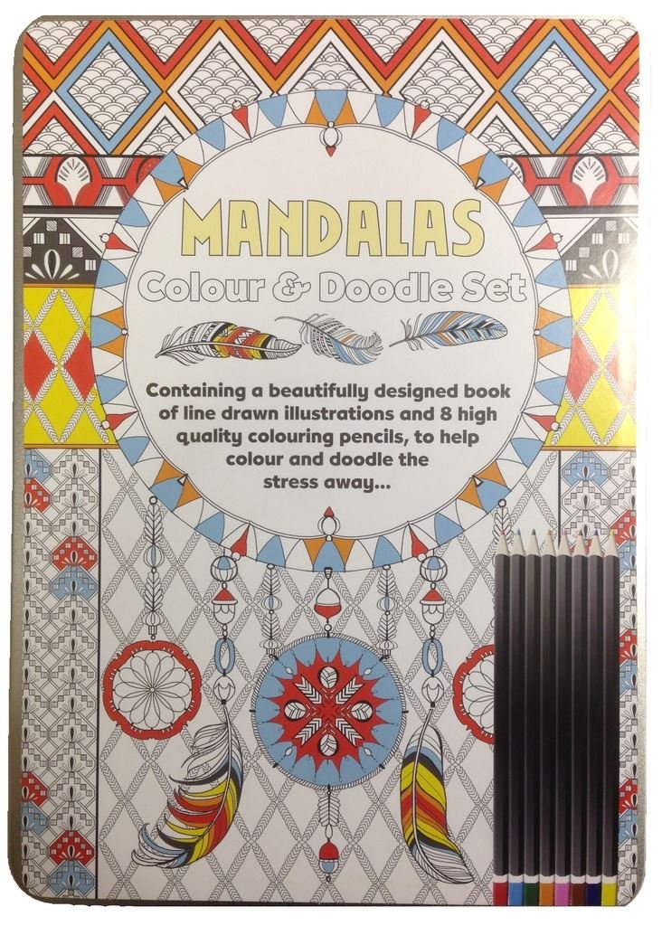 Robert Frederick Adult Colouring Book in A TIN, Assorted, 40 x 30 x 6 cm