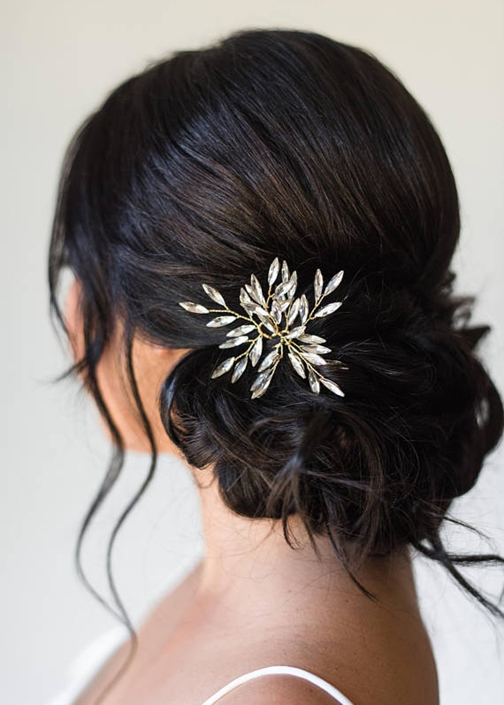 Kercisbeauty Crystal Hair Pins for Brides Wedding Bridal Hair Piece Rustic Wedding Hair Dress for Bridesmaid Hair Accessories for Women Girls (Set of 3)(Silver)