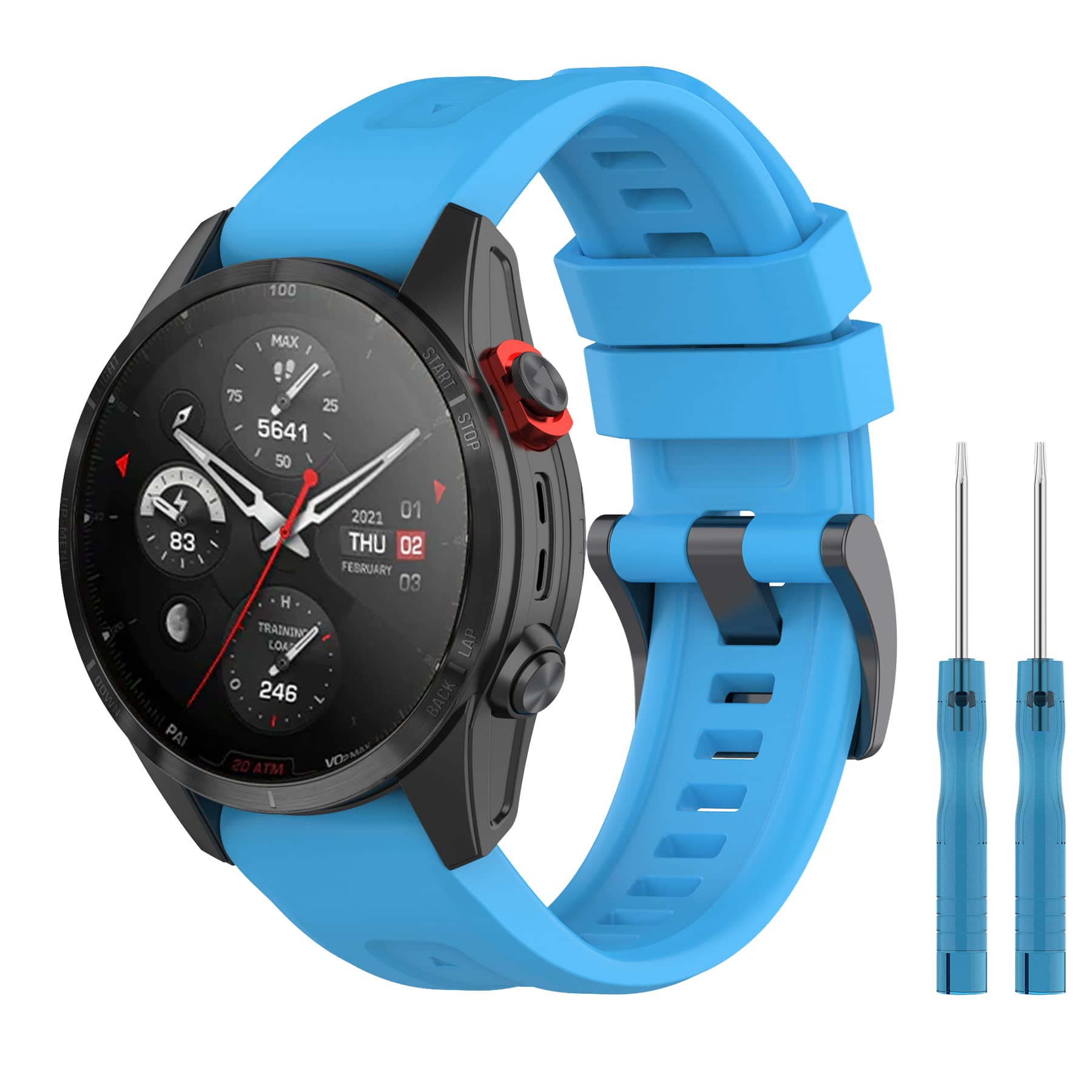 SenMore 22 mm strap compatible with Amazfit Falcon, silicone sport replacement parts watch strap for Amazfit Falcon smartwatch.