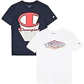 Champion Boys 2 Pack Short Sleeve Tee Shirt for Kids