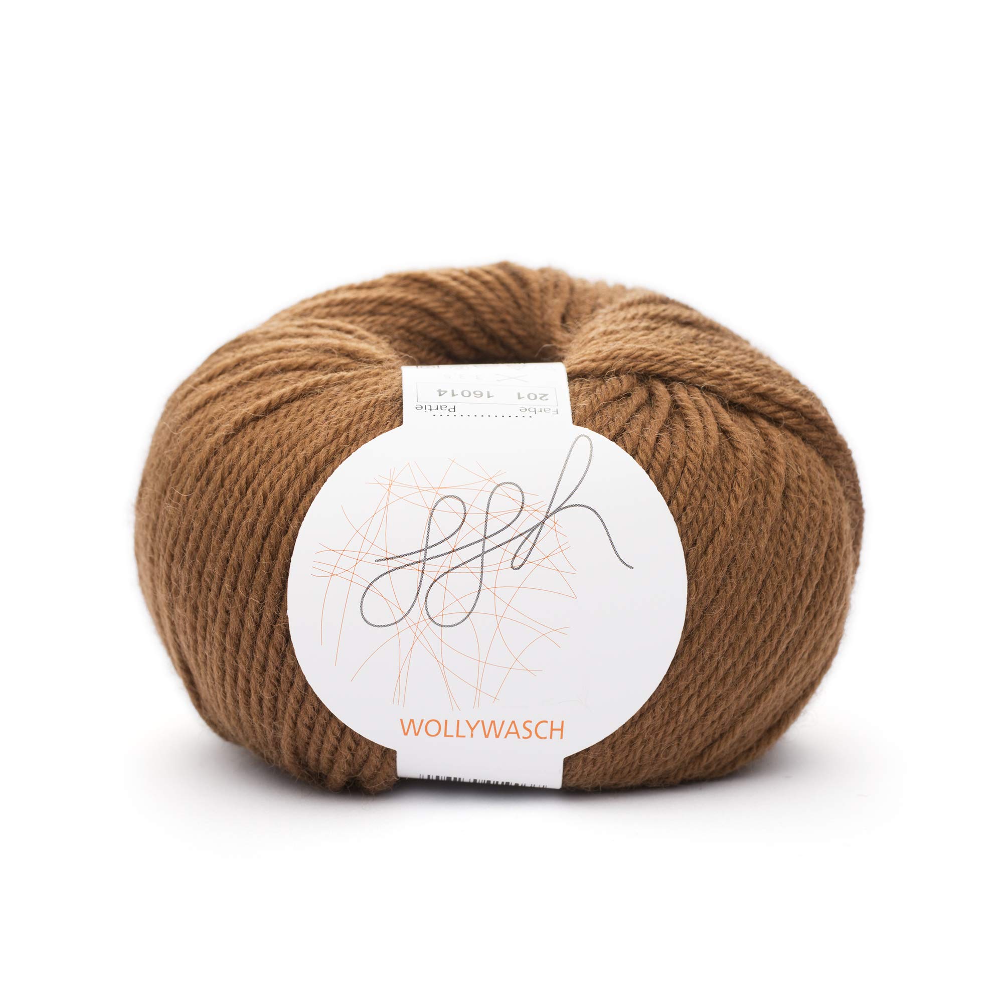 GGH Wollywasch - New Wool (superwash) for knitting and crocheting - Colour 201 - Lederbraun