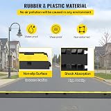 VEVOR 3 Pack 2 Channel Rubber Speed Bump Cable Protector Ramp 11000lbs per Axle view 5