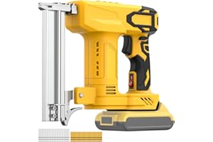 BROVR 18 Gauge Brad Nailer Cordless for DEWALT 20V Battery (No Battery), 2 in 1 Electric Staple Gun/Nail Gun Battery Powered with 2000 Nails for Wood, Drives up to 1-1/4 in Nails and Crown 1/4 in Staples