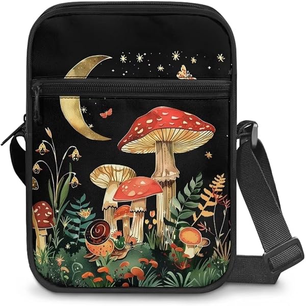 Suobstales Small Crossbody Messenger Bag - Pug Dog Daisy Print Adjustable Strap Phone Purse