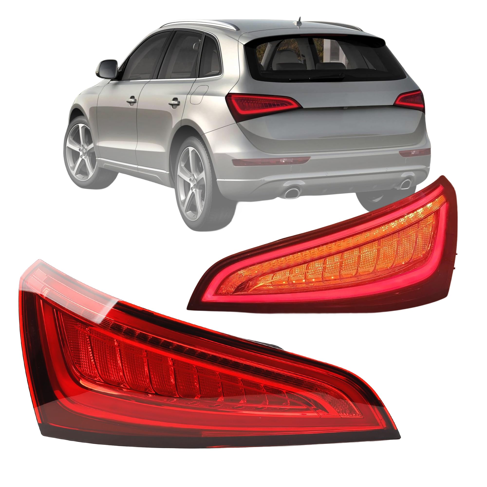 Photo 1 of *Small scratches on the light* Dasbecan Driver Side Tail Light Compatible with 2013 2014 2015 2016 2017 Audi Q5 Rear Left Taillght LED Replaces# 8R0945093D Red Signal 4Pins