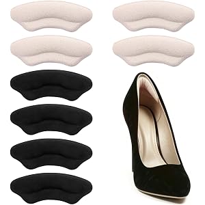Cheyaro Heel Pads for Shoes that are Too Big (4 Pairs), Premium Soft Heel Grips & Protectors for Women, Non-Slip Shoe Inserts