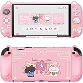 playvital Cherry Blossoms Kitten Protective Case for Nintendo Switch 2 with Stand | Cute Cat Ear & Paw Silicone Grips, Dockable Hard Shell, 2 Joystick Caps | Full-Body Protection Cover, Pink