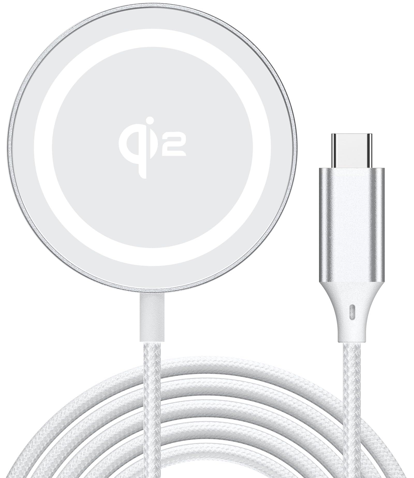 Photo 1 of Yootech for Mag-Safe Charger, Qi2 Certified Super Fast Wireless Charging Pad, Real 15W Magnetic Charging Compatible with iPhone 17/17 Pro/17 Pro Max/Air/16/15/14/13/12 Series(No Adapter)(Silver)
