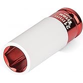 Titan 21093 1/2-Inch Drive x 21mm Non-marring Impact Deep Lug Nut Socket