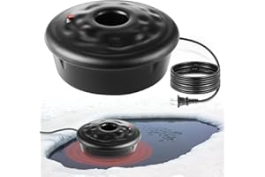 Dreyoo Floating Pond Heater, 100W Pond Deicer with 9.84 FT Cord, Thermostatically Control and Anti Sinking Ponds Heater for Outdoor Ponds with Fish, Winter Survival Solution for Pool Fish(Black)