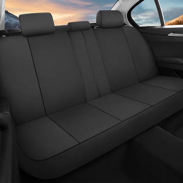 YGL CAR SEAT COVERS FOR FULL SEATS,WATERPROOF SEAT COVERS FOR CARS,DURABLE NEOPRENE CAR SEAT PROTECTORS,INTERIOR COVERS FOR CARS,SEDAN VAN TRUCK SUV(BLACK)