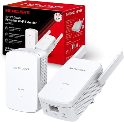 MERCUSYS MP510 KIT AV1000 Gigabit Powerline Adapter WiFi Extender 1000 Mbps