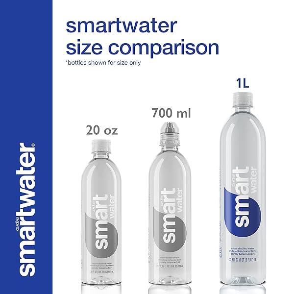 SMARTWATER PACKAGED DRINKING WATER, 33.8 FL OZ (PACK OF 6)