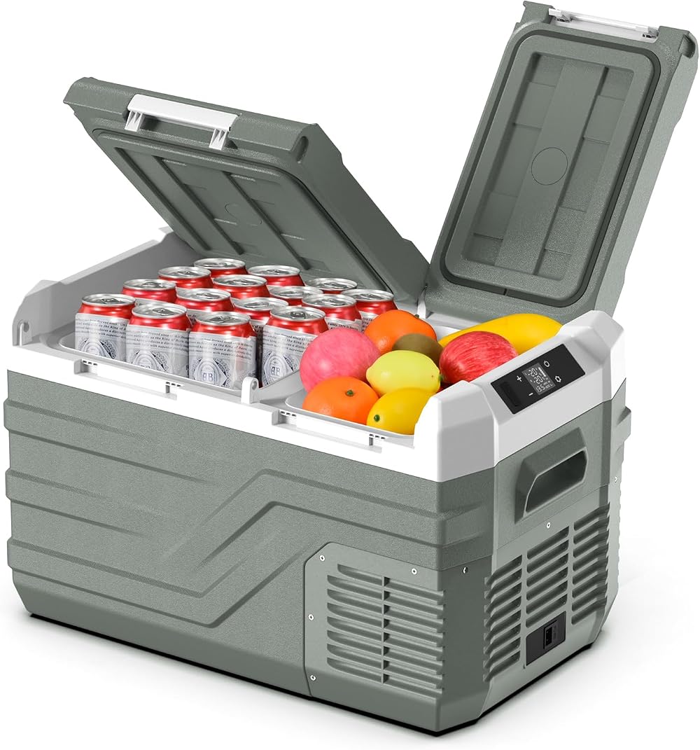 Alpicool 20L Portable Car Refrigerator Dual Zone 12V/24V 100-240V