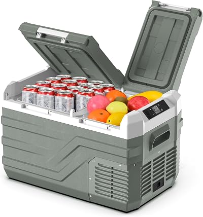 Alpicool 20L Portable Car Refrigerator Dual Zone 12V/24V 100-240V