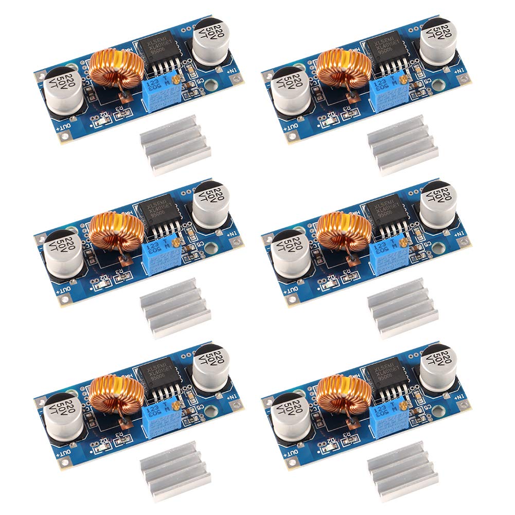6pcs XL4015 DC-DC Buck Converter Step Down Module 4~38V to 1.25-36V 5A Adjustable Step-Down Module XL4015 4~38v 96%